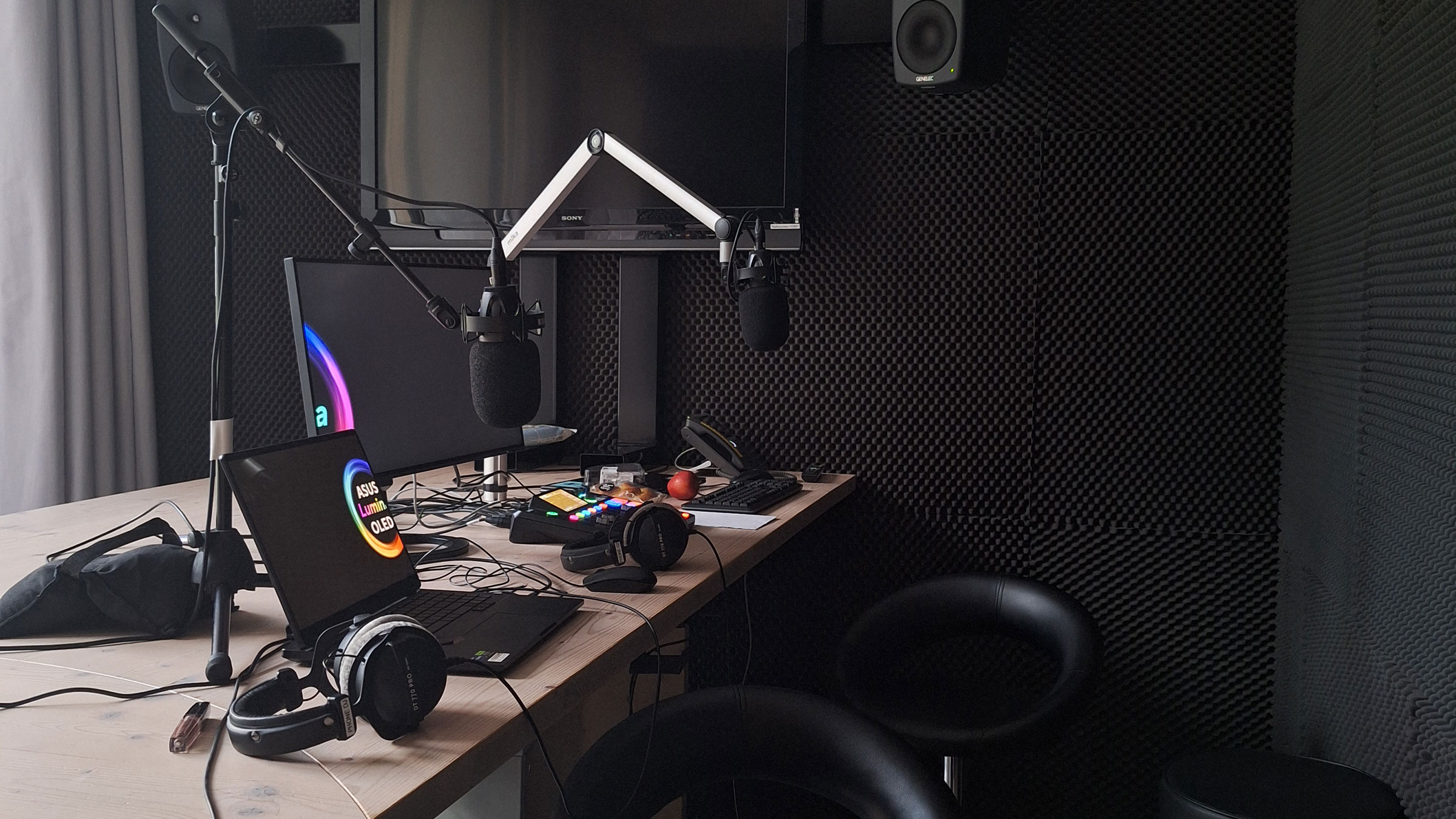 Eishockey Live-Produktion – Set up im Radiostudio im Medienhaus für die Auswärtsspiele